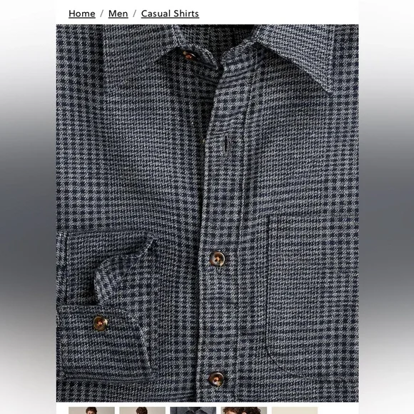 J Crew Cotton Cashmere Blend Shirt - Picture 2 of 3